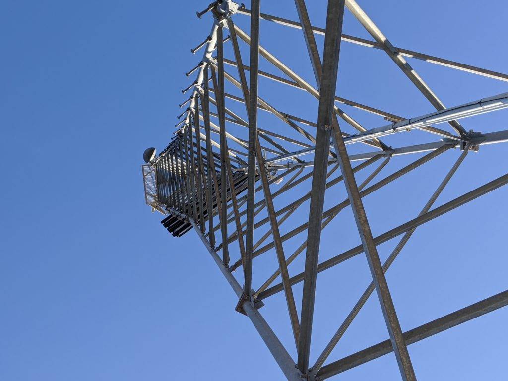 A broadband tower.