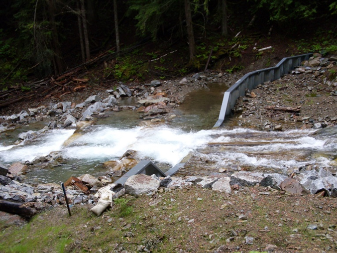 A photo of East Hope's repaired dam. 