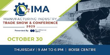 Event graphic for IMA Manufacturing Industry Trade Show & Conference.