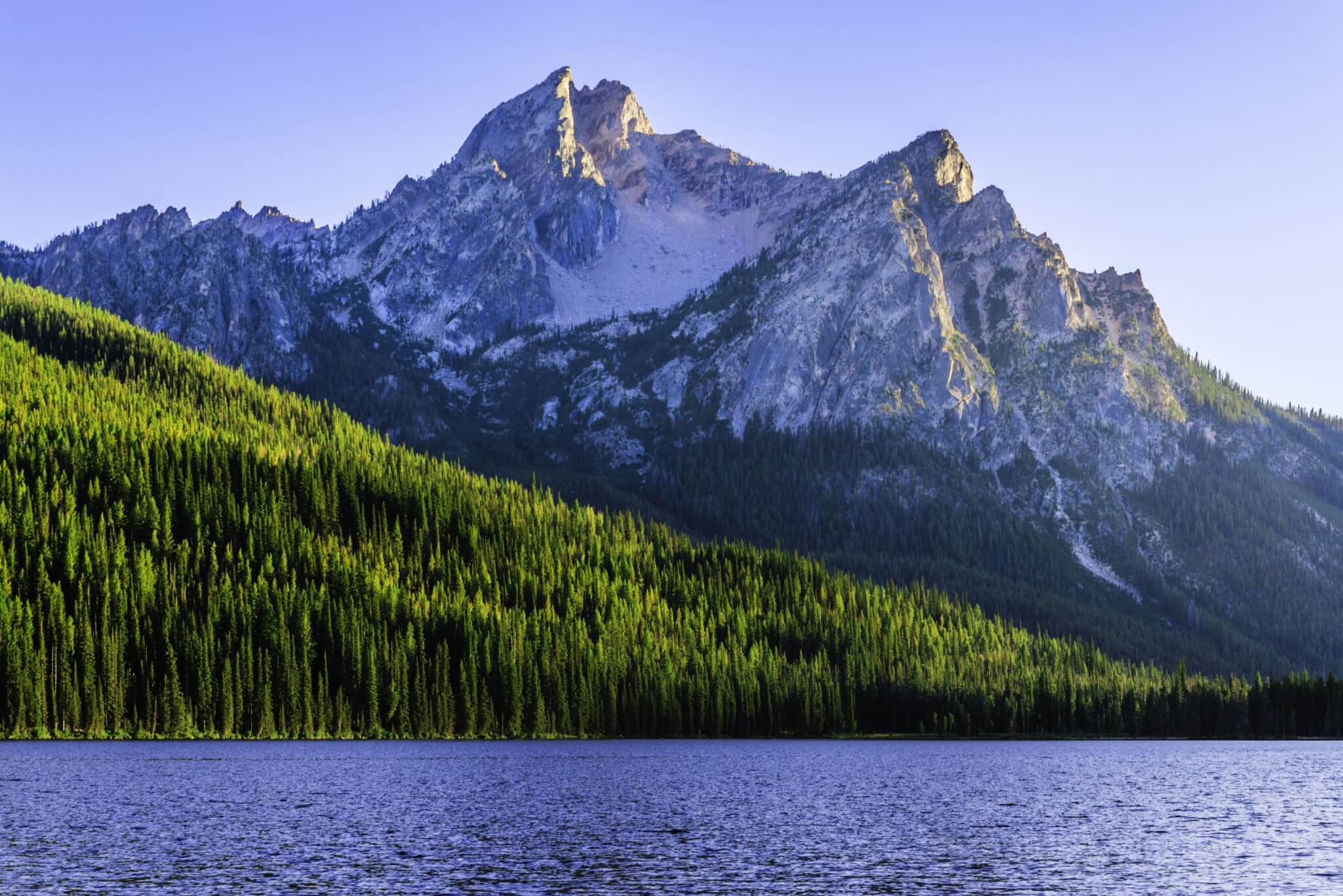 Image of Sawtooth Mountains and Stanley Lake.