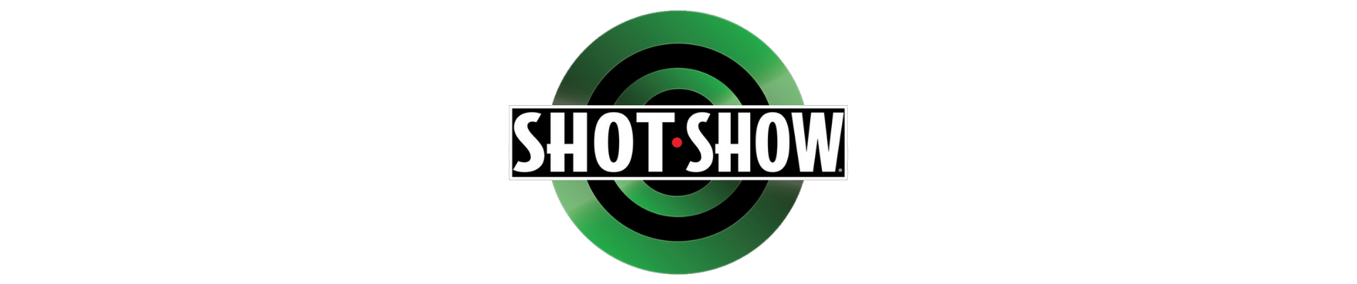 A green circular logo with concentric rings and the text 'SHOT SHOW' in the center