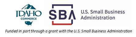 Two logos side by side: Idaho Commerce and U.S. Small Business Administration